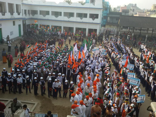 Contai Model Institution - Students at Republic Day